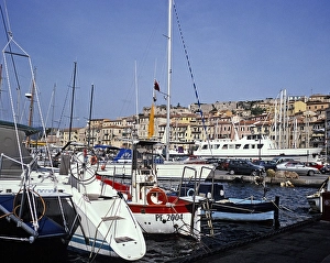 Boats in the harbour of Portoferraio on the island of Elba, Italy, 1999, Europe