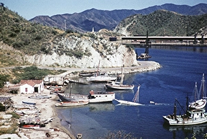 Boats in the harbour of Santa Marta, Colombia, South America 1961, South America