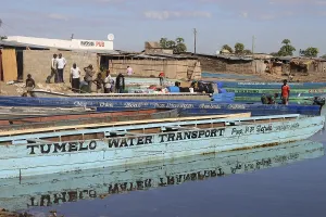 Boats, Mongu Harbour, Mongu, Barotse Flood Plain