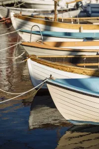 Boats moored, harbour, Smoegen