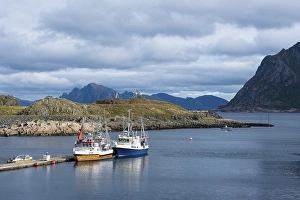 Boats in the port of Hovden, Vesteralen