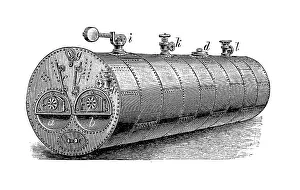 Boiler or steam generator in the 19th century