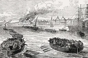 The Bombardment of Alexandria in Egypt by the British Mediterranean Fleet on 11-13 July 1882
