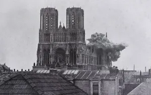 Bombing on the Reims Cathedral