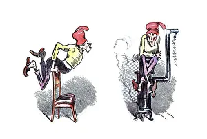 Book illustration, Boeck the tailor with a stomach ache