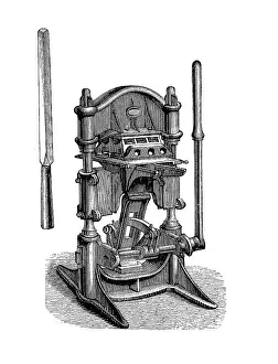 Bookbinding machines 1890: gold knife