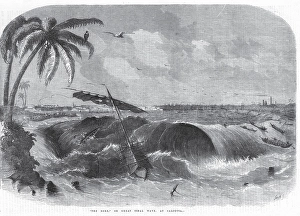 The Bore or Great Tidal Wave at Calcutta, West Bengal, India, As ia