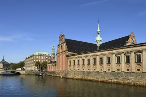Borsgraven Canal near Holmens Kirke, Church, Copenhagen, Denmark, Europe
