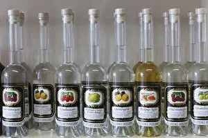 Bottles of spirits and brandy, Fraenkische Edelbrennerei Theiler distillery