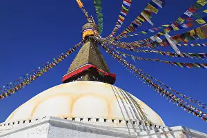 Boudhanath is a buddhist stupa in Kathmandu