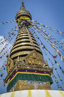 Boudhanath Stupa with prayer flags