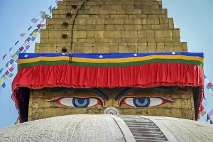Boudhanath Stupa with prayer flags