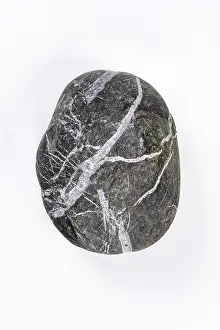 Boulder, stone, cropped, white background