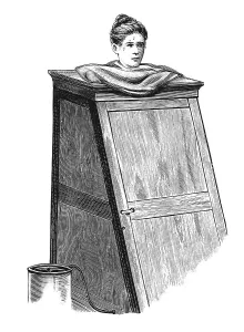 Box steam bath, historical illustration from: Anna Fischer Dueckelmann: The woman as a family doctor