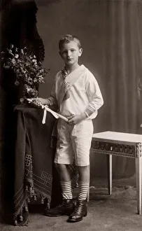 Boy during his First Communion