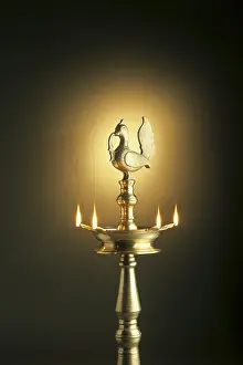 Brass Oil Lamp, Samai