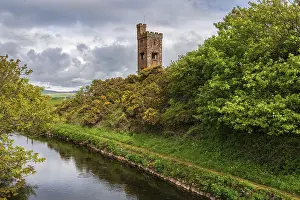 The Braystones Tower and the River Ehen in Braystones
