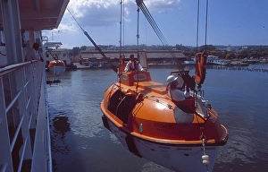 Brazil: Evacuation exercise on a luxury passenger ship in the harbour of Manaus
