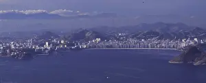 Brazil: Panoramic view from the sugar hill down to Rio de Janeiro