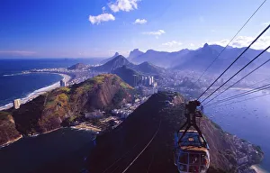 Brazil: The skyline of Rio de Janeiro from Sugar Hill