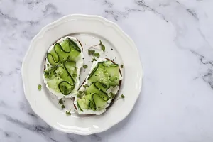 Breakfast, grain bread sandwiches