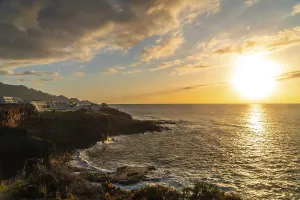 Breathtaking sunset over the atlantic ocean