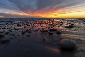 A breathtaking sunset on the beach