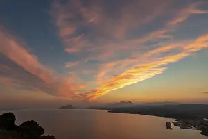 A breathtaking sunset over the Mediterranean sea at Costa Blanca