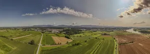 A breathtaking view of the wide fields and hills