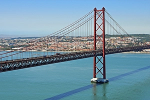 Bridge of April 25th, Ponte 25 de Abril over the river Tejo