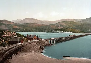 Bridge over the estuary of the River Mawddach at Barmouth