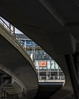 Bridge piers of the Humboldthafen Bridge at Berlin Central Station