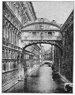 Bridge of Sighs in Venice, Italy