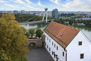 Bridge of the Slovak National Uprising or Most SNP bridge also known as UFO bridge