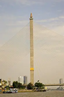 Bridge support, Rama III Bridge going over the Chao Phraya River