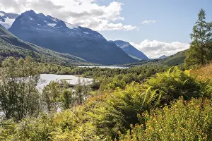 A bright sunny day in the mountains of Norway
