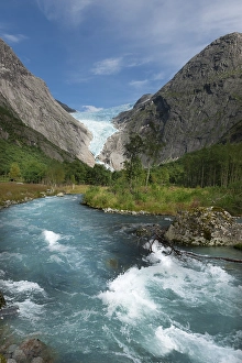 Category Scandinavia Prints: Briksdalsbreen, Briksdal glacier area