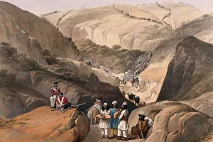 A British army traversing the Koojah Pass