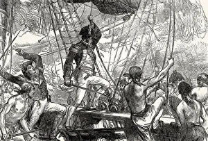 The British boarding USS Argus