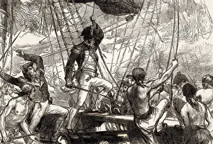 The British boarding USS Argus