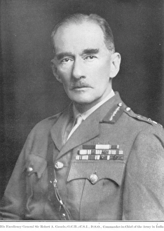 British officials, his Excellency general sir Robert A Cassels, G.C.B. C.S.I. D.S.O. commander-in-chief of the army