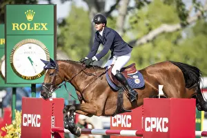 British rider Ben Maher riding Dallas Vegas Batilly competes in the second round