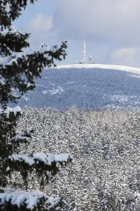 The Brocken Harz summit in winter