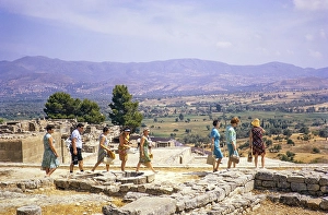 Bronze Age Minoan archaeological site of Phaestos or Phaistos, Crete, Greece, Europe 1968, Europe