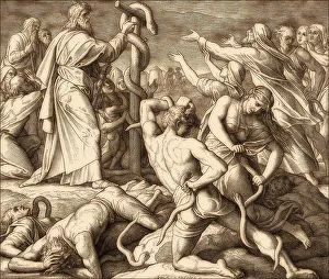 Bronze Serpent, Old Testament, by Julius Schnorr von Carolsfeld