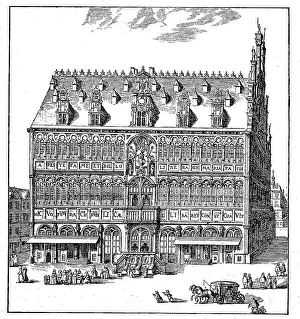 The Broodhuis on the Market Square in Brussels in the 16th century