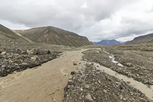 Brown river, the melting water from the Longyear Glacier