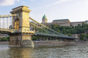 Buda Castle over the River Danube and the Chain Bridge