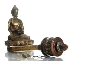 Buddha with prayer mill