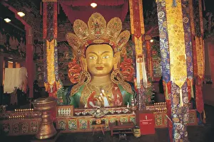 Buddha sculpture thiksey monastery